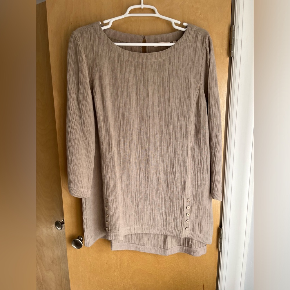 Soft Surroundings Beige Tunic Top